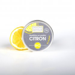 Dentifrice Bio en poudre citron au charbon