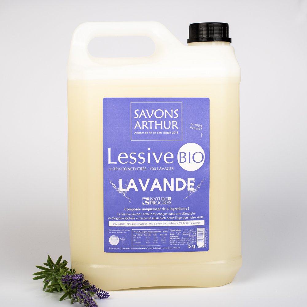 Lessive liquide à l'huile essentielle de lavandin - 1,5L