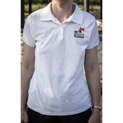 Polo Femme Blanc + Broderie les Poissons Rouges