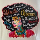 T-shirt bio Femme Vintage Rétro Afro Women Black Queen