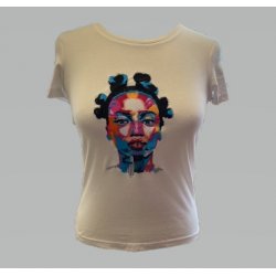 t-shirt femme bio brodé rétro vintage pop the black queen
