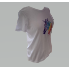 T-shirt coton bio femme zèbre