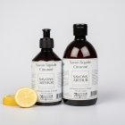 choix entre 2 formats de savons liquides bio citron