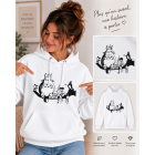 sweat Totoro brodé rectangulaire noir et blanc