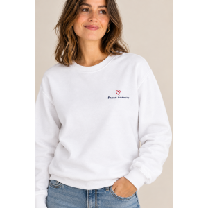 Sweat brodé femme presentation