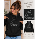 sweat femme noir premium totoro minimaliste