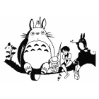 broderie Totoro noir et blanc