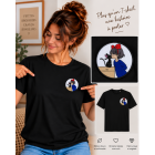 t-shirt noir femme brodé kiki et jiji