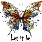 broderie papillon abstrait