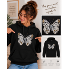 sweat femme classique broderie papillon de nuit